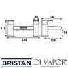 Bristan Hampton Bath Filler Dimensions